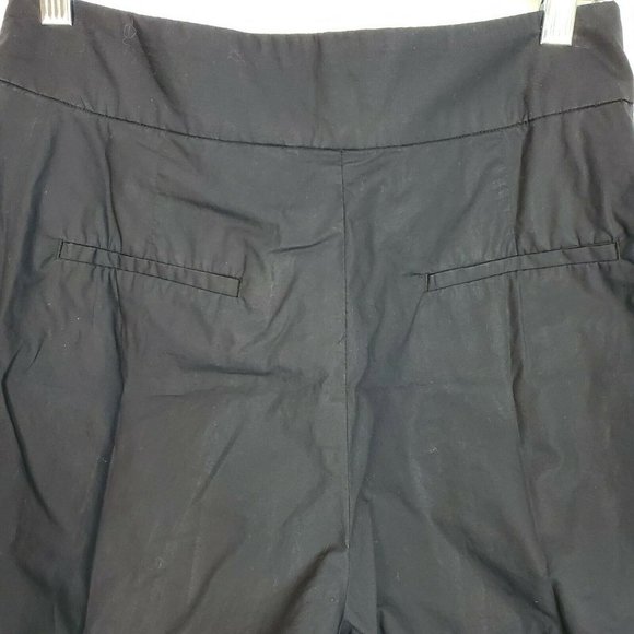 J. Crew Womens Dress Shorts Size 8 Black Zip Up with Tie Waist Flared Leg 3.5" - Picture 5 of 10